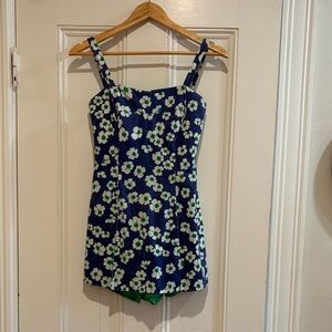 Vintage Gabar Floral Blue Swimsuit